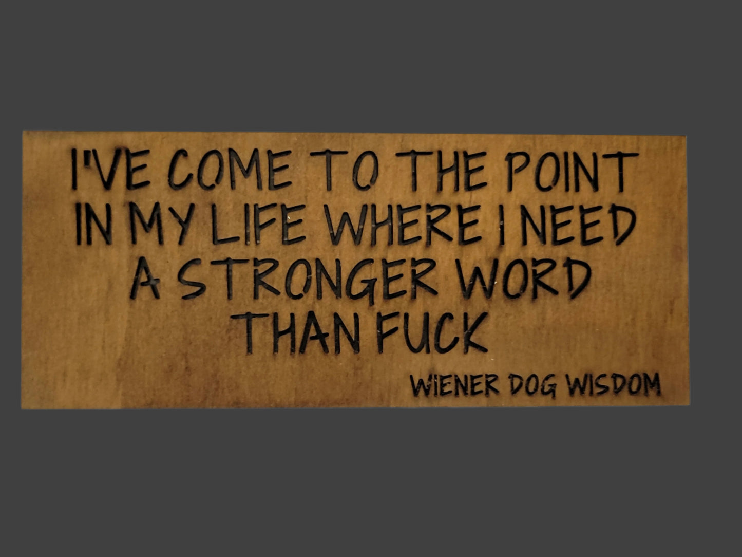 WDW 10105 I'VE COME TO A POINT IN MY LIFE WHERE I NEED A STRONGER WORD THAN FUCK