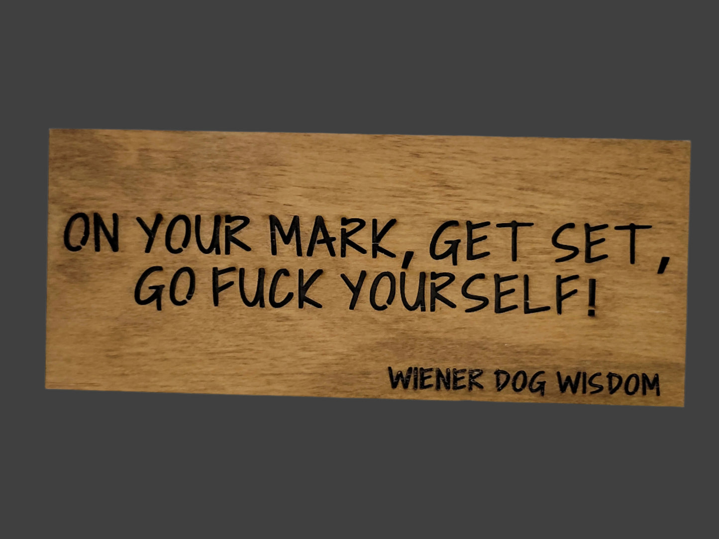 ON YOUR MARK, GET SET, GO FUCK YOURSELF