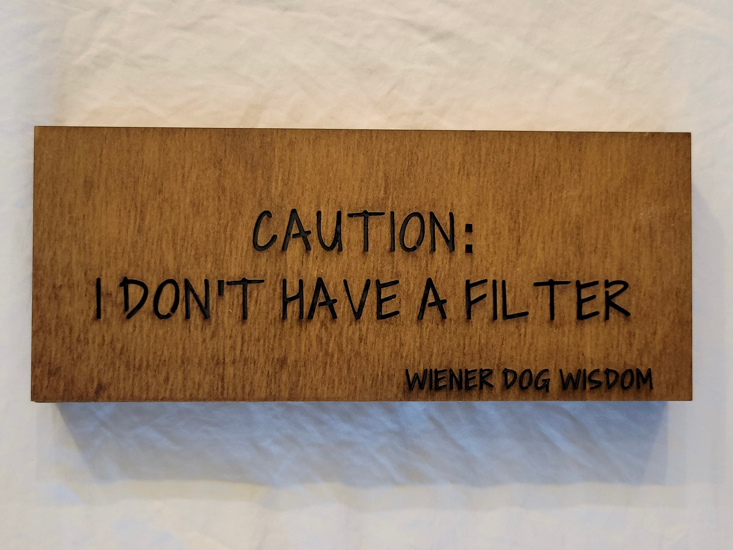 CAUTION: I DON'T HAVE A FILTER