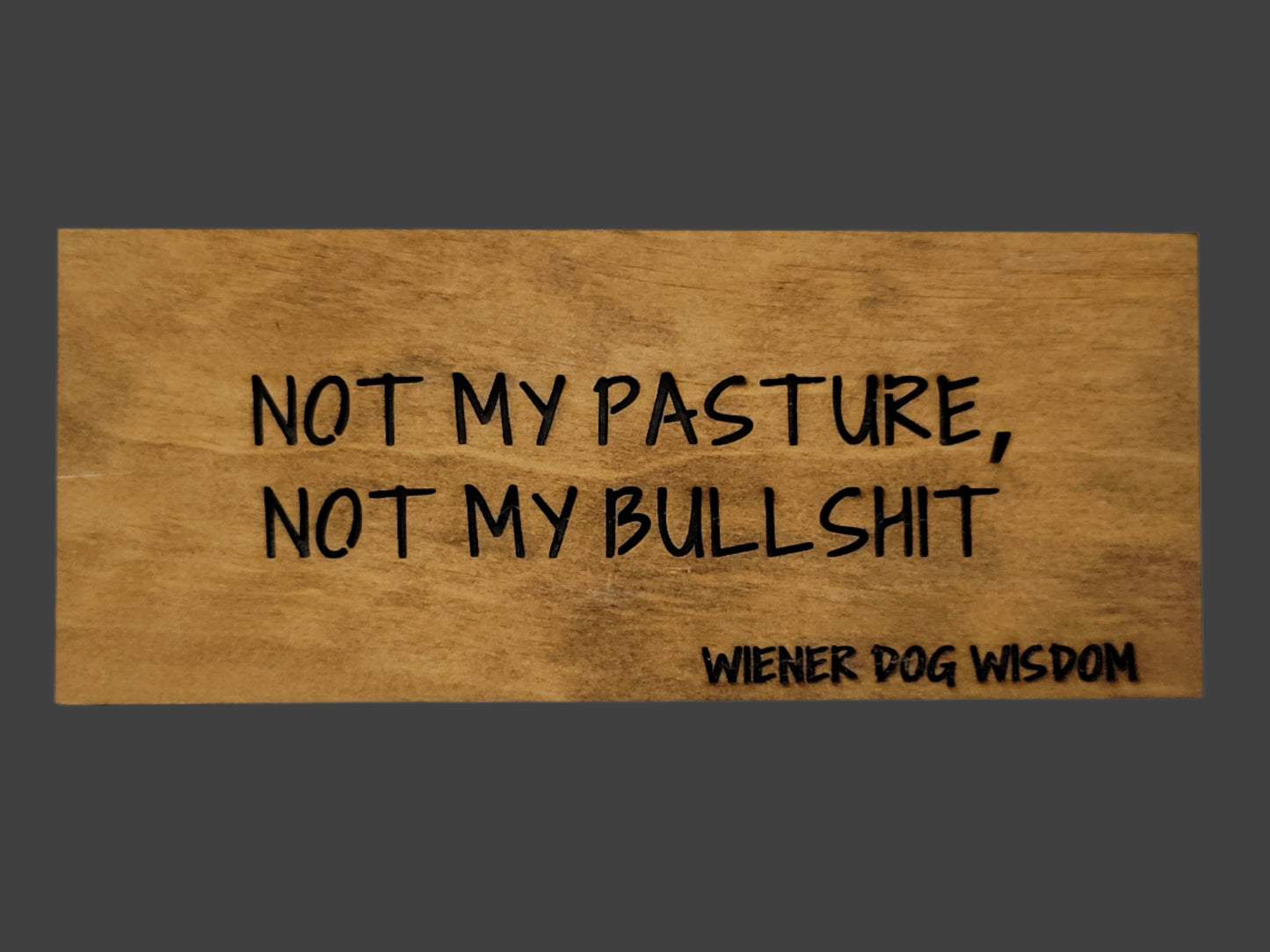 NOT MY PASTURE NOT MY BULLSHIT