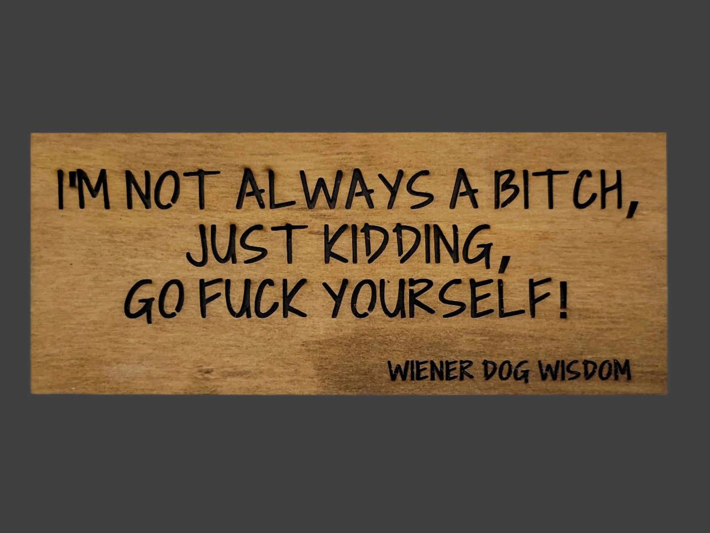 I'M NOT ALWAYS A BITCH, JUST KIDDING GO FUCK YOURSELF