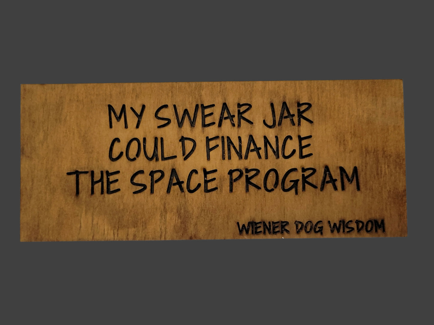 MY SWEAR JAR COULD FINANCE THE SPACE PROGRAM