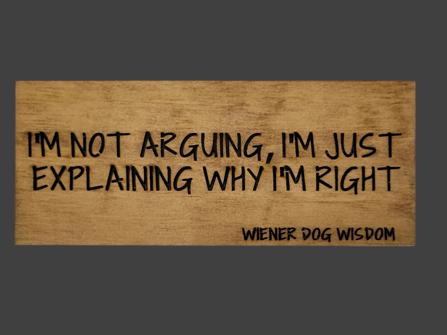 I'M NOT ARGUING, I'M JUST EXPLAINING WHY I'M RIGHT