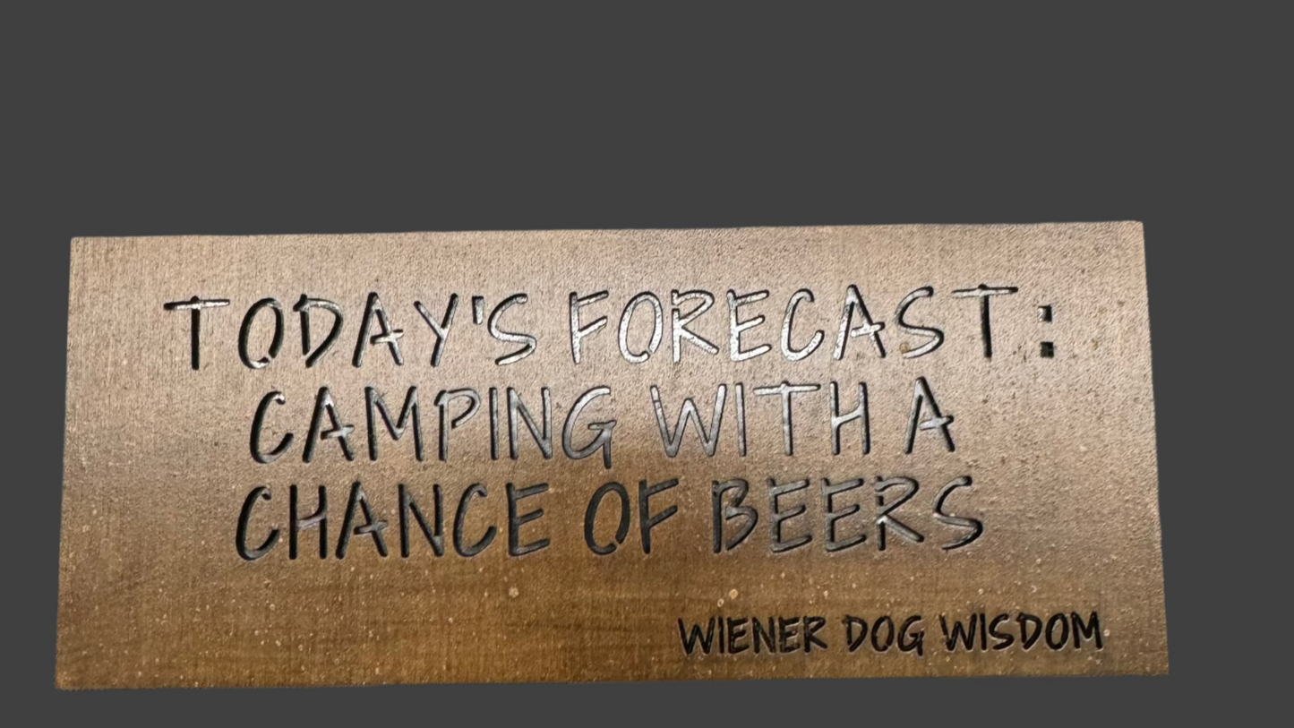 TODAY'S FORECAST: CAMPING WITH A CHANCE OF BEERS