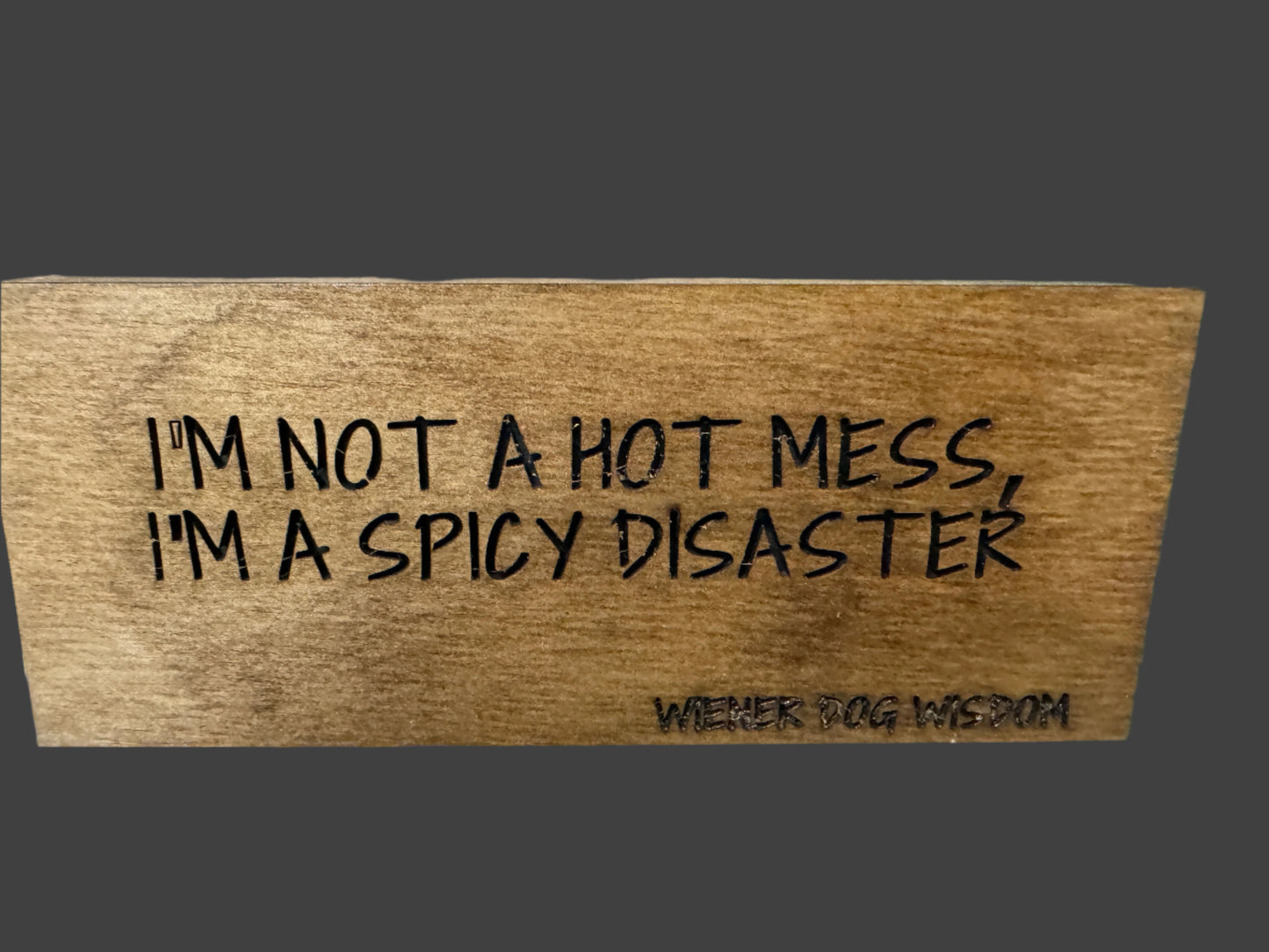 I'M NOT A HOT MESS, I'M A SPICY DISASTER
