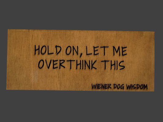 HOLD ON LET ME OVER THINK THIS
