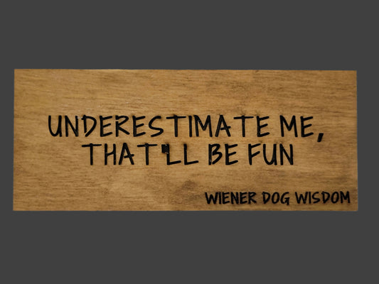 UNDERESTIMATE ME, THAT'LL BE FUN
