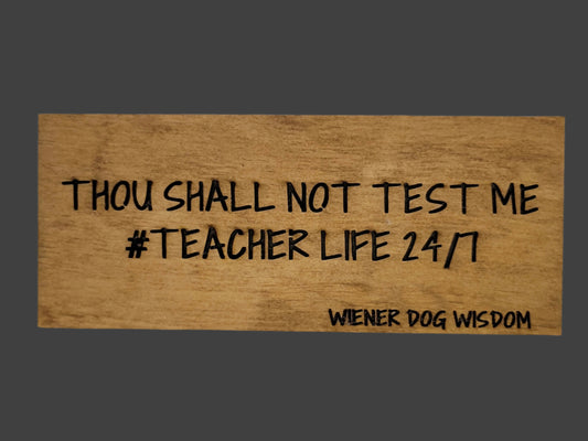 THOU SHALL NOT TEST ME #TEACHERLIFE 24/7