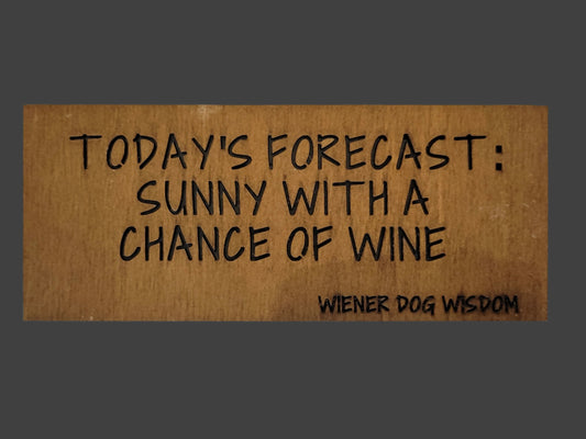 TODAY'S FORECAST: SUNNY WITH A CHANCE OF WINE