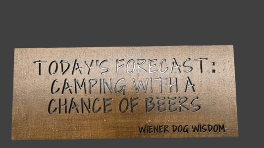 TODAY'S FORECAST: CAMPING WITH A CHANCE OF BEERS